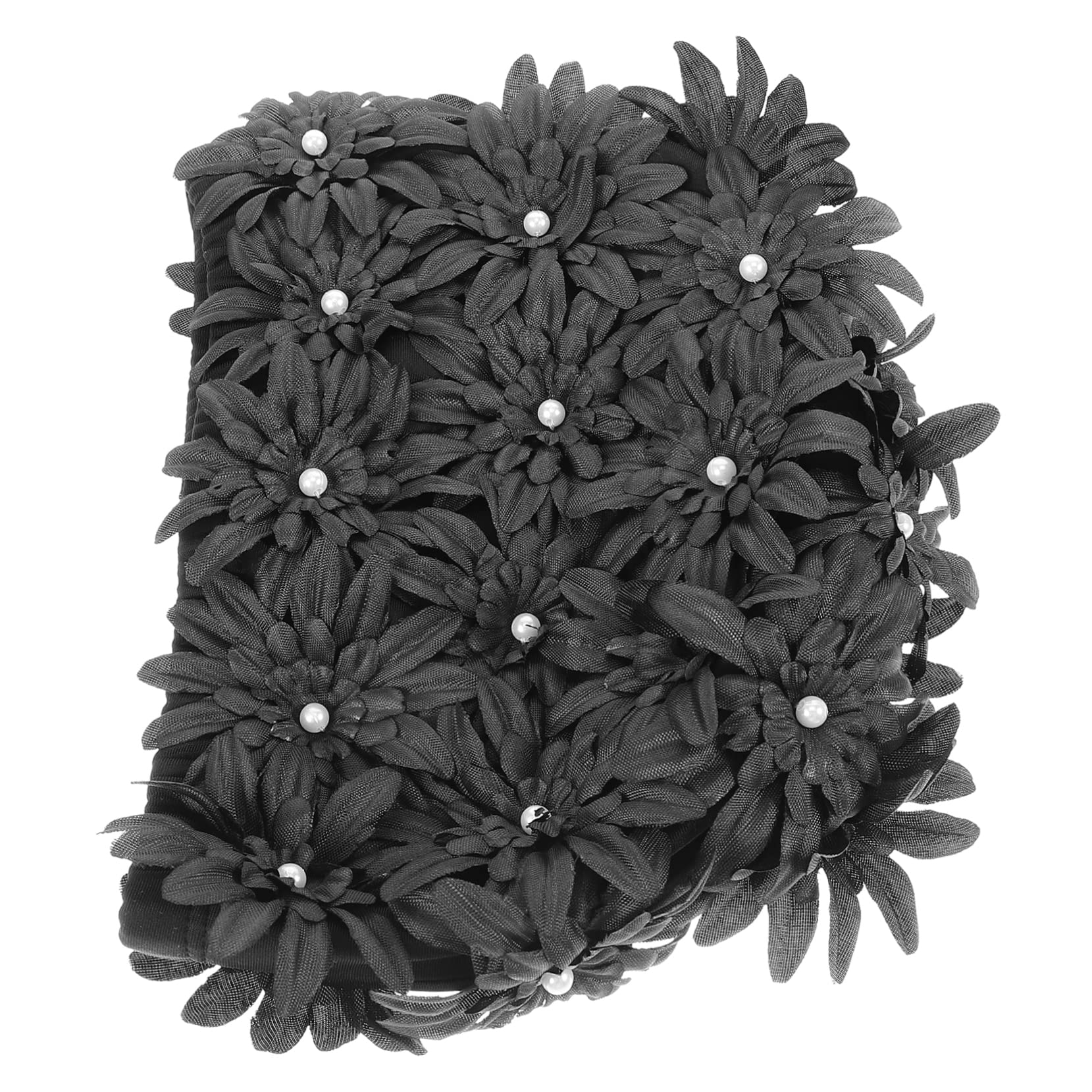 Yardwe cuffia da nuoto per adulti Fare il bagno signore nuotatori cuffie piscina adulto cuffie per piscina adulti cuffie da nuoto elastiche cuffie da bagno a fiori Broccato Black
