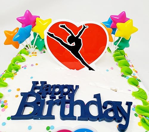 Miniatura 2 de Juego de decoración para pastel de cumpleaños con temática de gimnasia