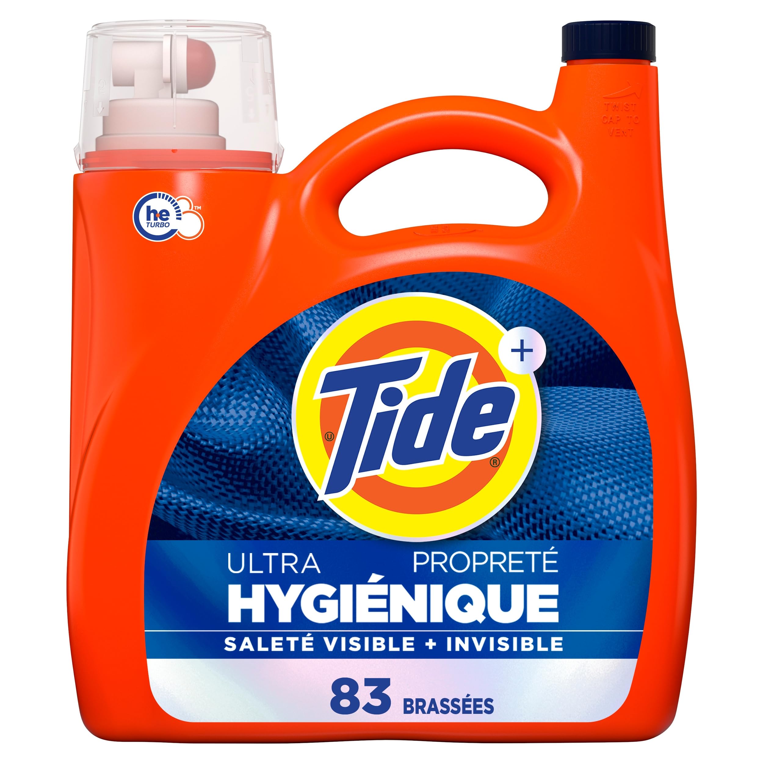 Tide Ultra Hygienic Clean Liquid Laundry Detergent, Original Scent, 83 Loads, Removes visible and invisible dirt, Laundry Detergent Liquid, 3.46 L