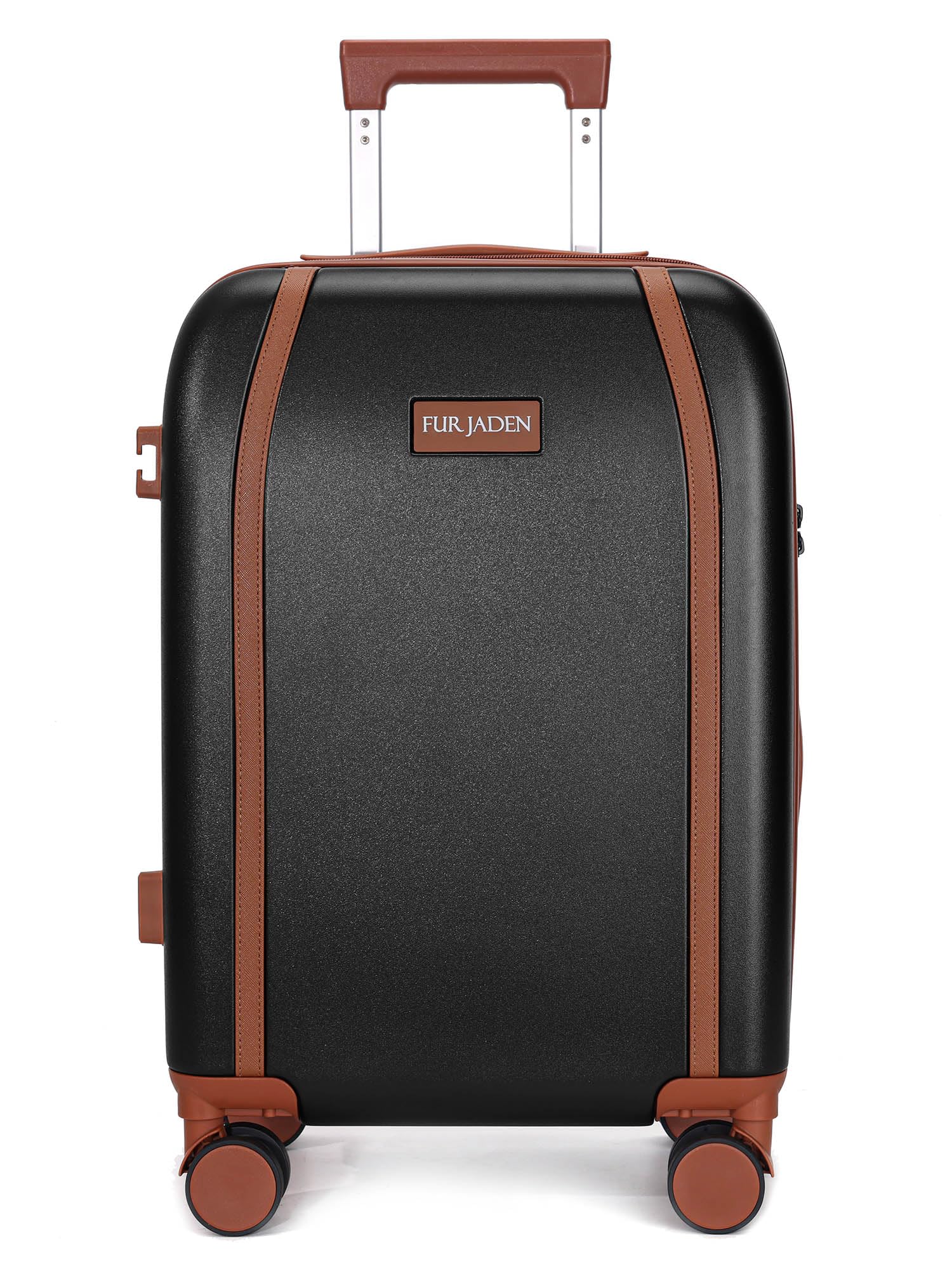 The Wayfarer 65cm Polycarbonate Travel Luggage Suitcase with 8 StealthTech Silent Shock Absorbing Wheels, TSA Lock & Aviation Grade Telescopic Trolley (Stark Black, Check-in 24")