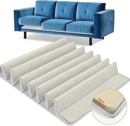 Miniatura 12 de VERONLY Soporte para cojín de sofá, tablero MDF de 17 x 66 pulgadas para asiento caído, superficie Oxford antideslizante, se adapta a la mayoría de