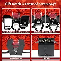 Vista 6 de Rosa preservada real a multicolor y collar con frase “te amo”, flores eternas, regalo de cumpleaños para mujer, mamá, esposa, novia, abuela, en San