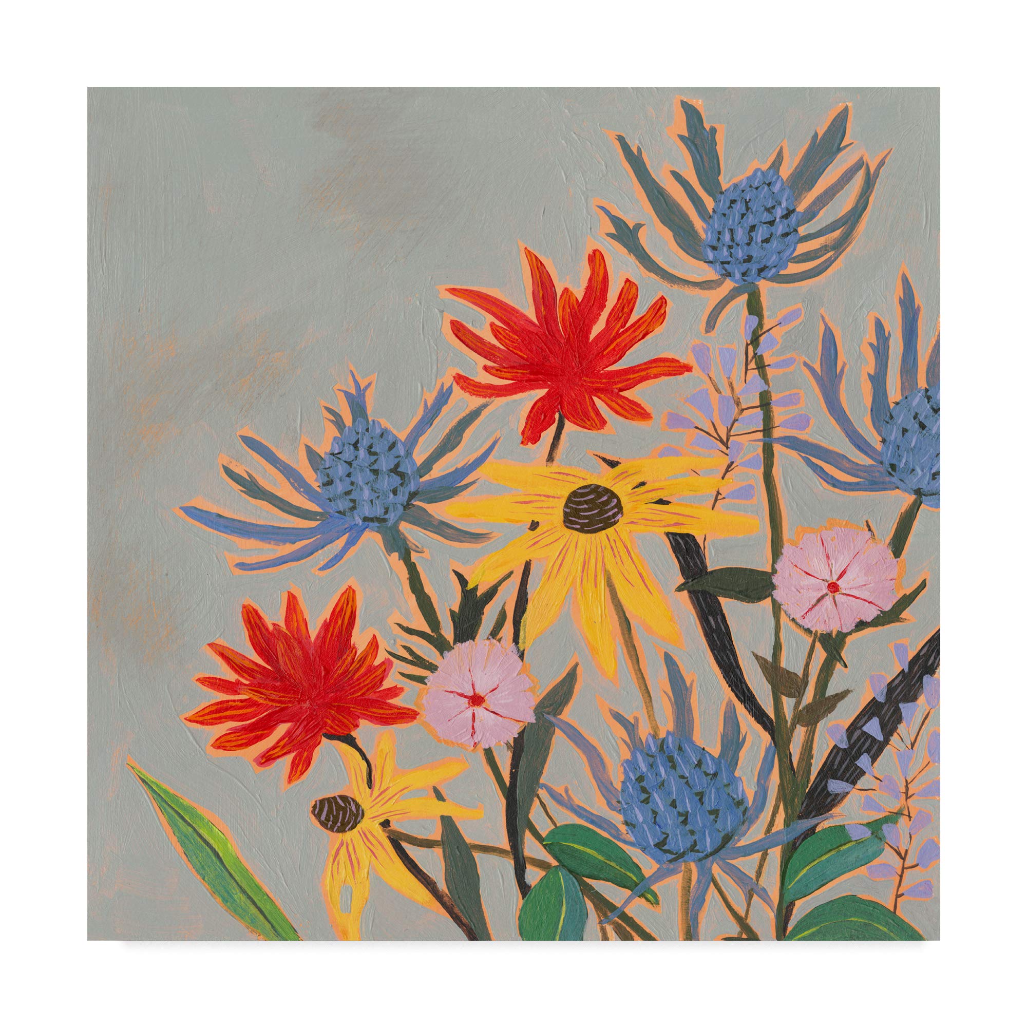 Trademark Fine Art Thistle Bouquet I by Victoria Borges, 18x18