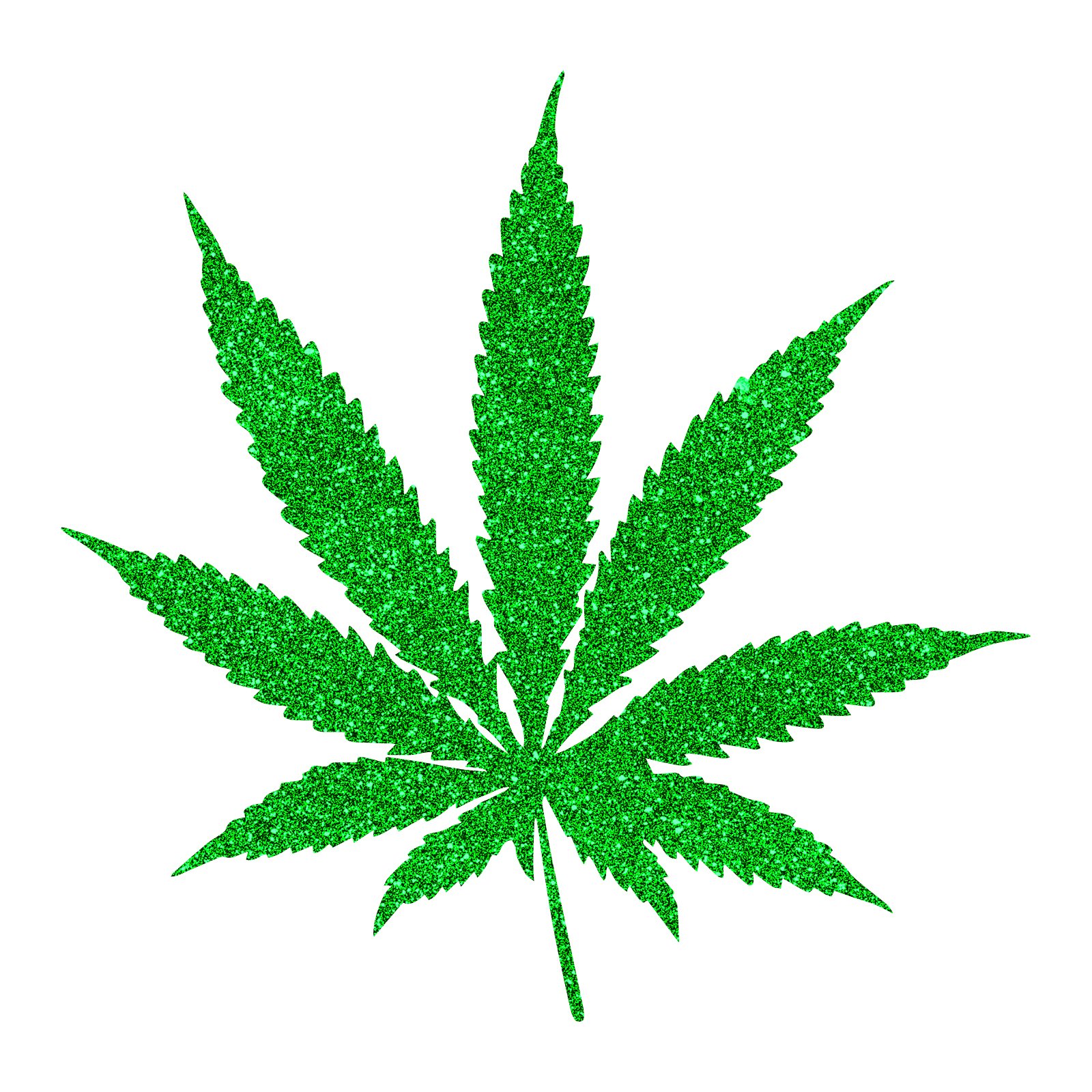 Pot Leaf Glitter Guitar Instrument Pickguard Sticker - 4.5