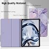 FINTIE Funda tipo Folio para Onn. Tablet Pro de 12.1" (Modelo 2024 100146663) | Cubierta de pie de cuero vegano premium con porta lápiz compatible con Onn Pro 12.1 pulgadas Gen4 Tablet Lila Mármol 3