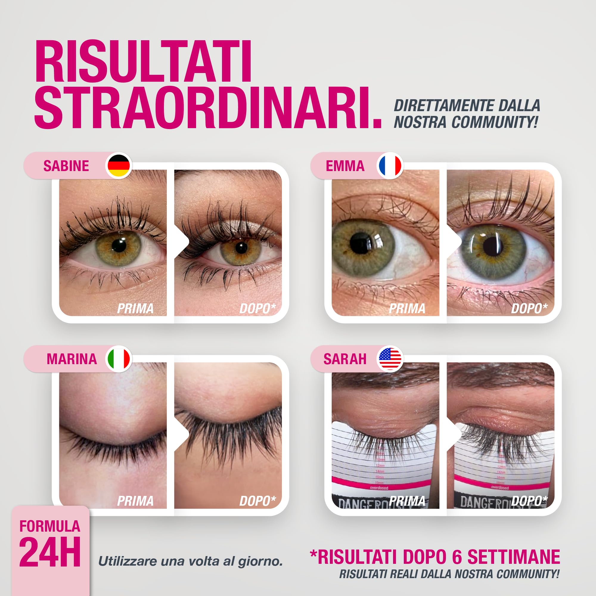 LASHCOCA!NE® siero professionale per ciglia più lunghe e piene | Siero vegano di Svenja Walberg per la crescita delle ciglia I Booster per l’allungamento rapido delle ciglia