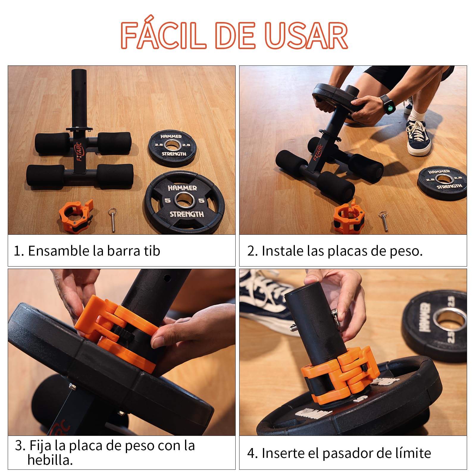 Fitarc Tib Bar, Tibialis Trainer, máquina de elevación de pantorrillas Tibia Dorsi, equipo de rodillas sobre los dedos de los pies para fortalecer pantorrillas/espinillas/tobillos, se adapta a discos