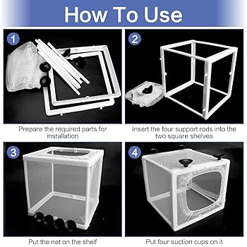 HEEPDD Fish Breeding Box, Breeder Isolation Divider Hatching Boxes Accessory Fish Breeding Net Aquarium Fish Tank Incubator Breeder