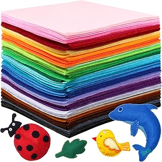 120 Pcs Felt Fabric Sheets Felt Squares Assorted Color Felt Craft Sheets for DIY Sewing School Projects Patchwork Party Decoration, 40 Colors (12 x 8 Inch)