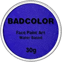 Vista 10 de Pintura corporal y facial UV neón naranja (30g/1oz), kit de pintura corporal completa a base de agua, reactiva a la luz negra, fluorescente