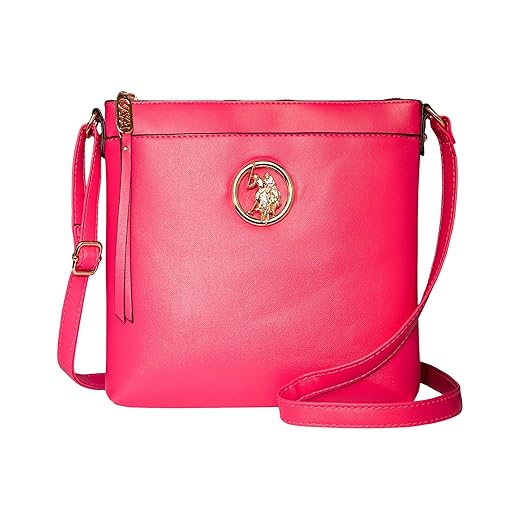 U.S. POLO ASSN. Zip Top Medallion Crossbody Pink One Size