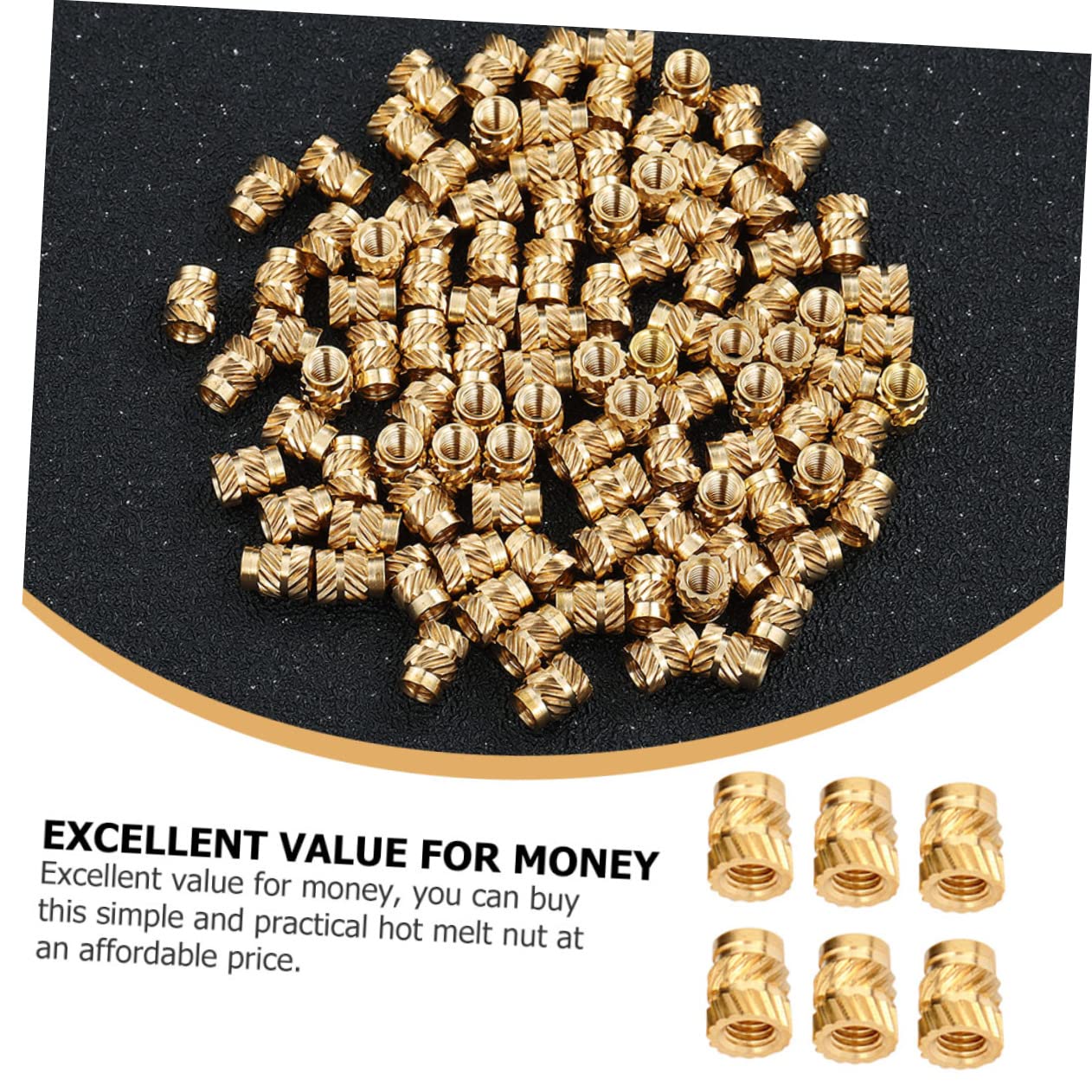 Copper Threaded Insert Nuts 100pcs for 3D Printed Parts