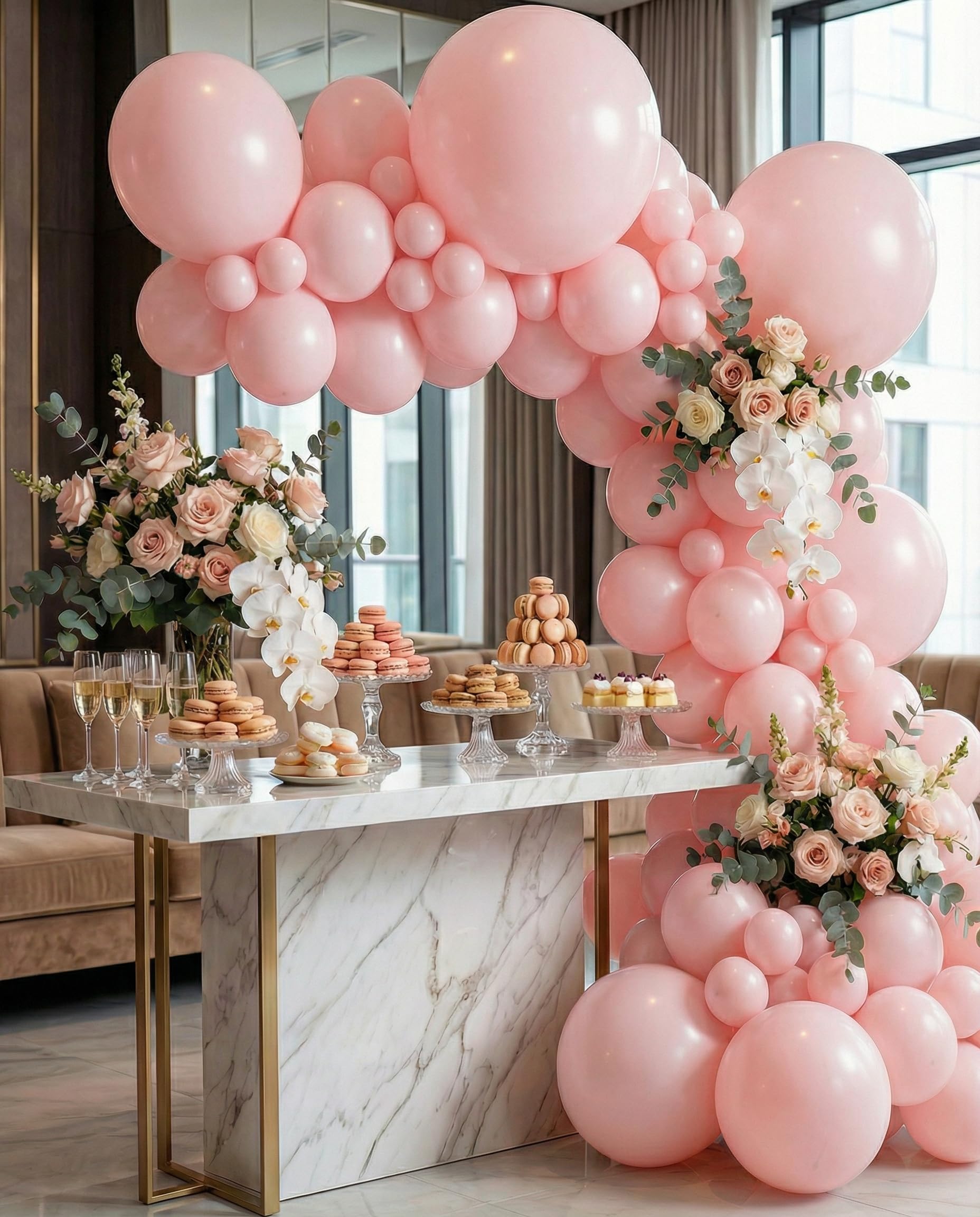 Sempertex Palloncini rotondi rosa pastello opaco, 27 cm, 100 pezzi, eleganti palloncini in lattice per decorazioni di compleanno, matrimoni, lauree, baby shower, anniversari, addio al nubilato, feste