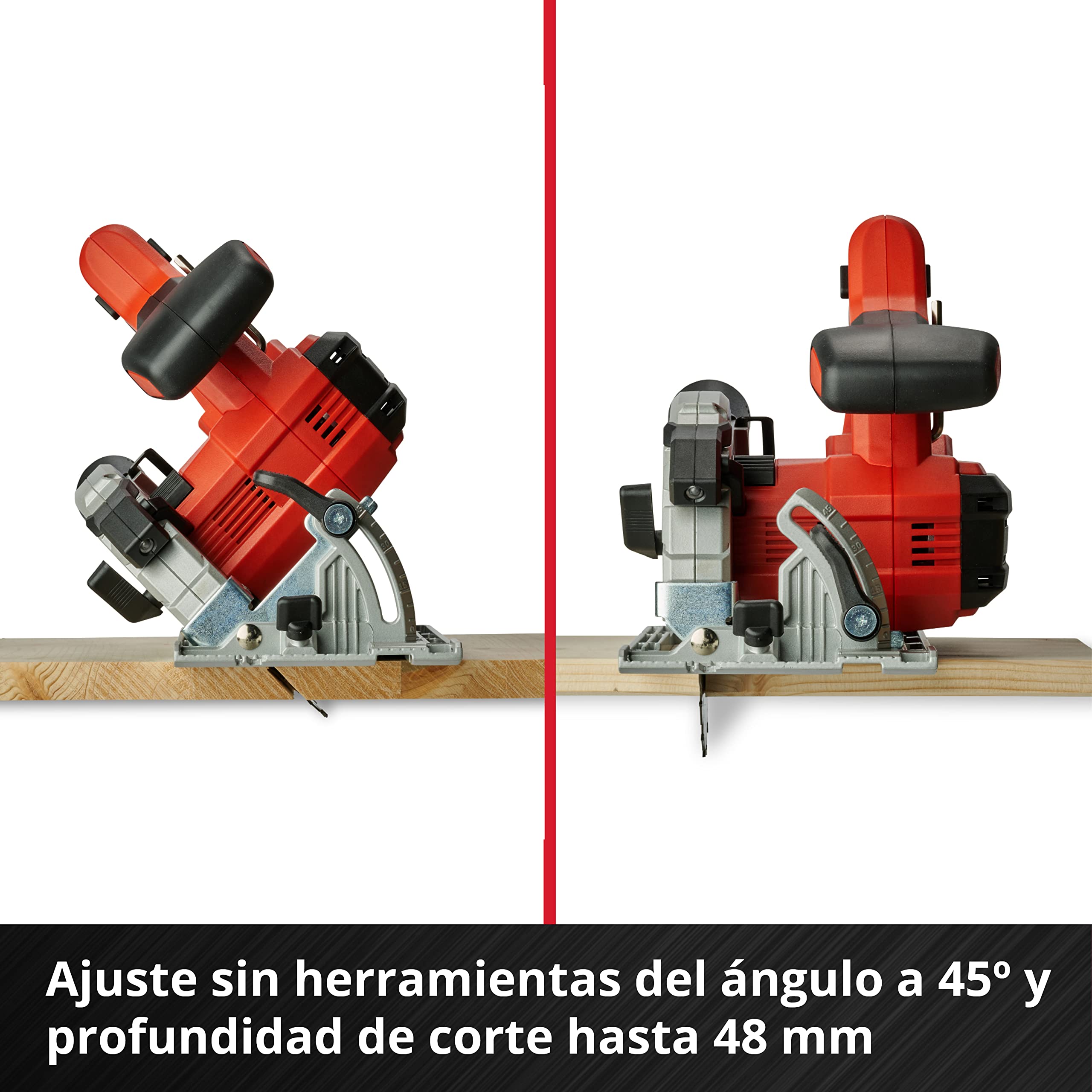 Einhell Sierra circular inalámbrica TE-CS 18/150 Li-Solo Power X-Change (iones de litio, 18V, profundidad corte y ángulo inclinación ajustables sin herramientas, LED, sin batería ni cargador)