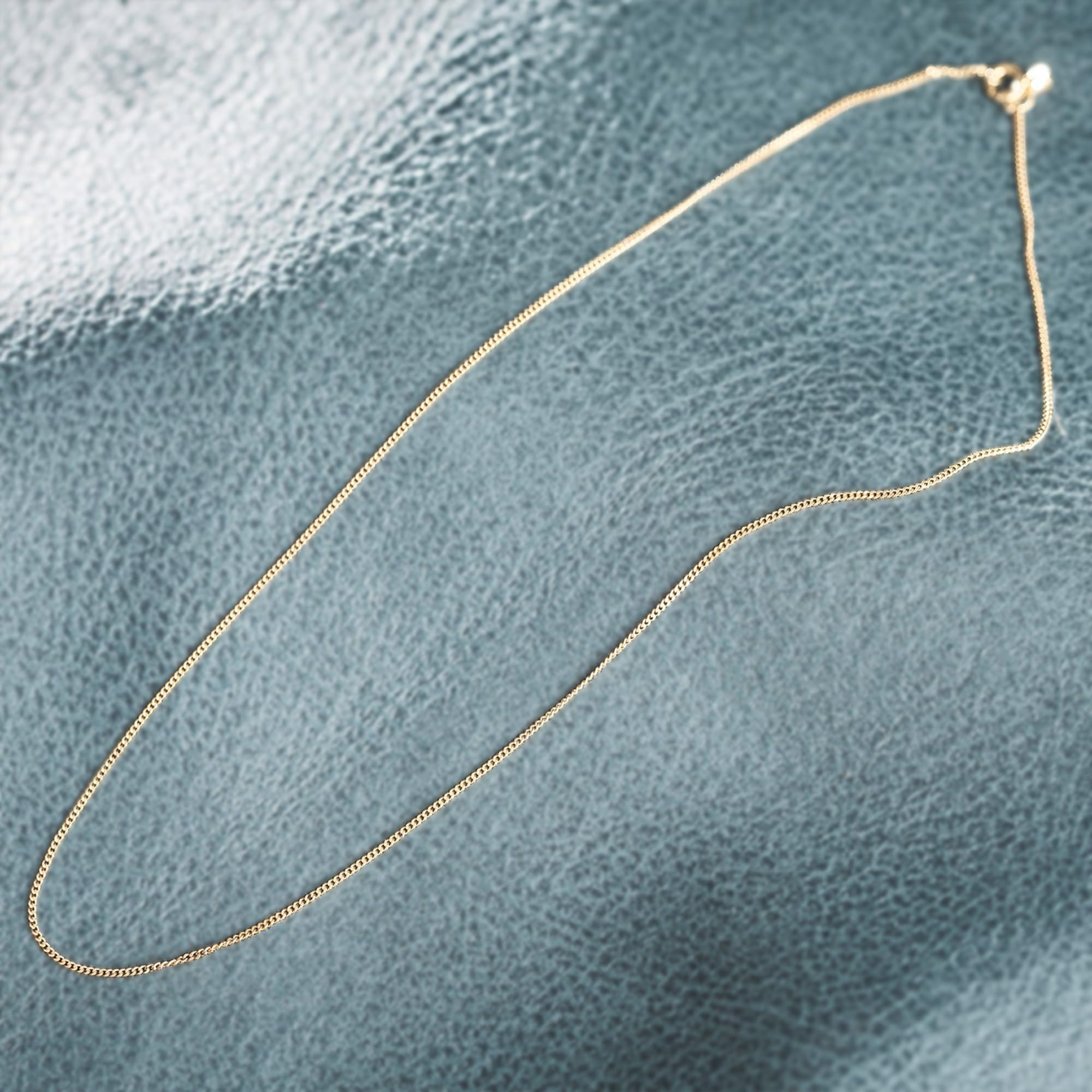 EDELIND 18K 14K 9K 8K Oro Amarillo Cadena barbada plana fina 1.1 mm para Mujer Niña De 34 a 90 cm Collar Unisex de Oro macizo con Caja de Regalo de Joyería