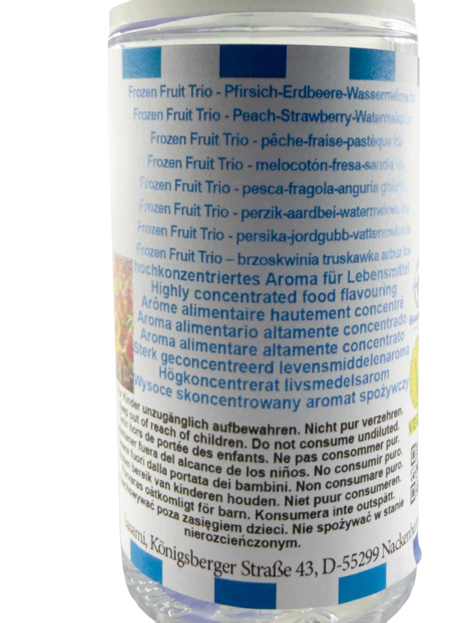 Frozen Fruit Trio - melocotón-fresa-sandía Ice aroma concentrado - Vegano - Sasami - 100ml