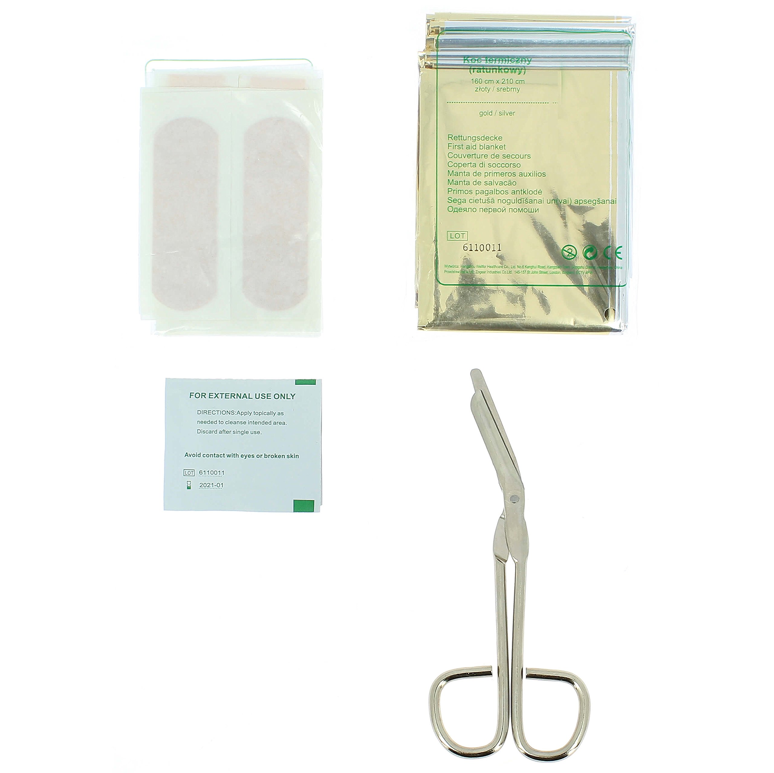 S SUMEX Botiquín Primeros Auxilios DIN 13164 Kit Emergencia para Coche, Cumple Normativa Europea, Equipamiento Completo, Bolsa Roja