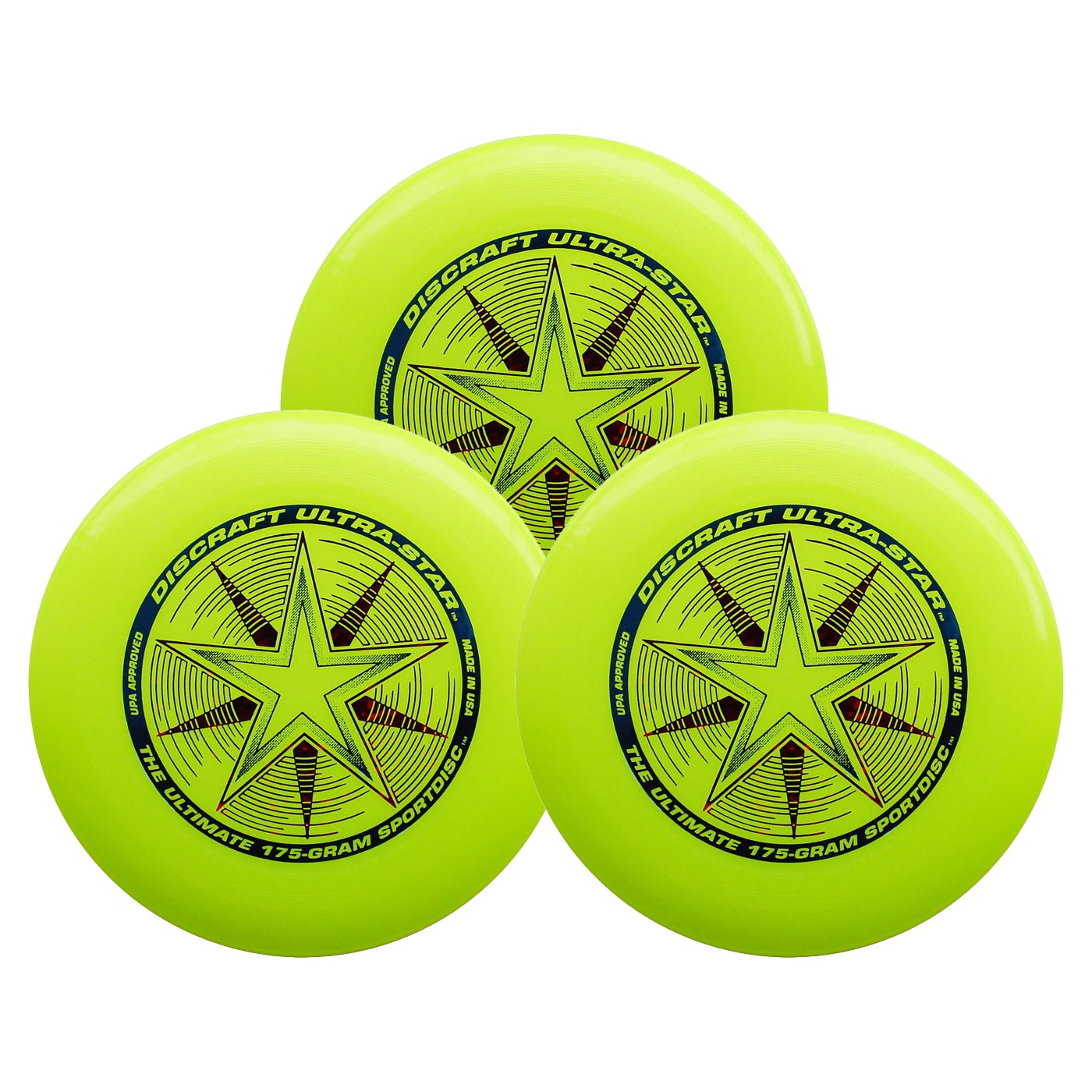 Discraft Ultra-Star 175g Ultimate Sportdisc Yellow (3 Pack)