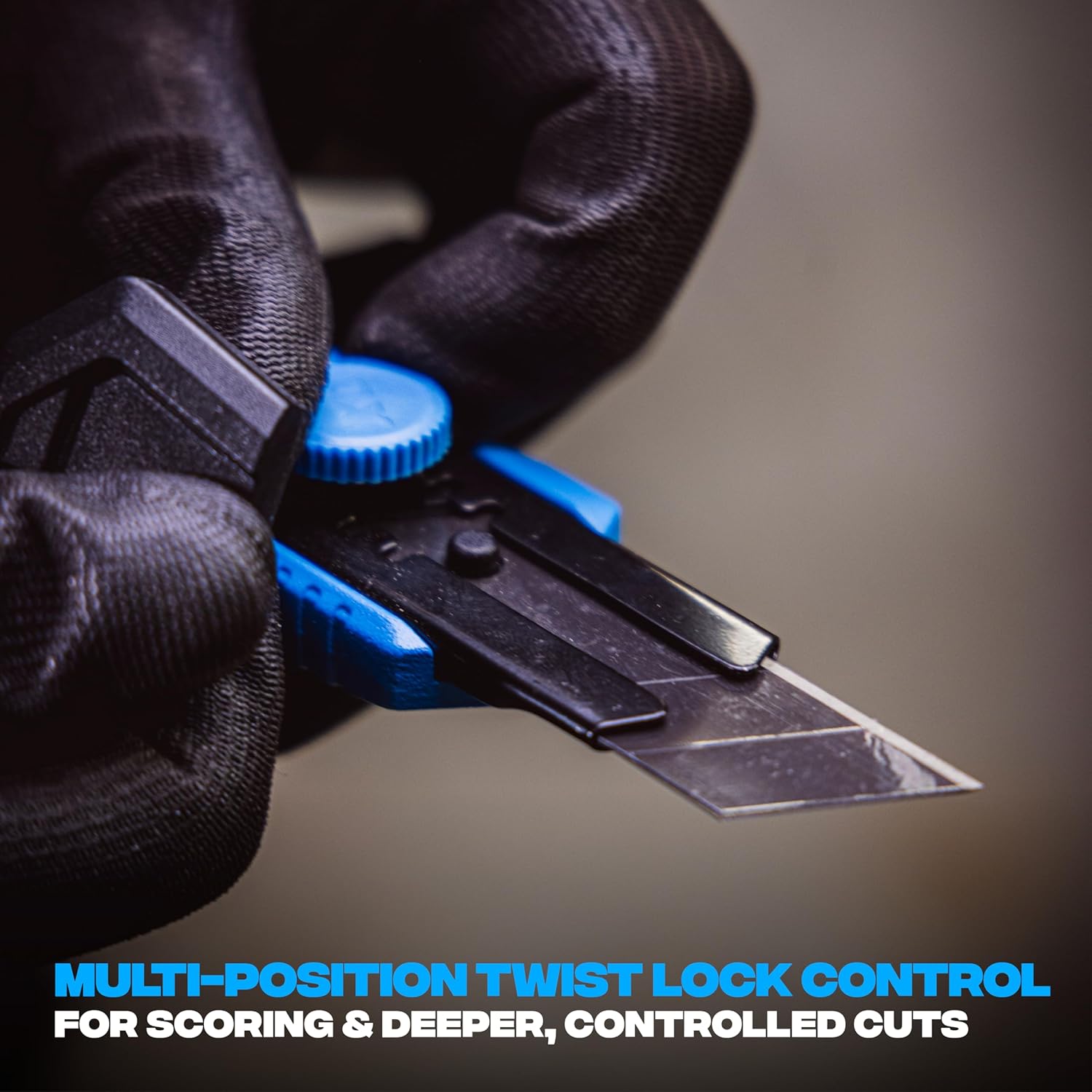 OX Pro Snap Off Utility Knife 25mm - Aluminum Heavy Duty Body with SK5 Snap Blade Utility Knife Retractable with Twist Lock - Heavy Duty Box Cutter