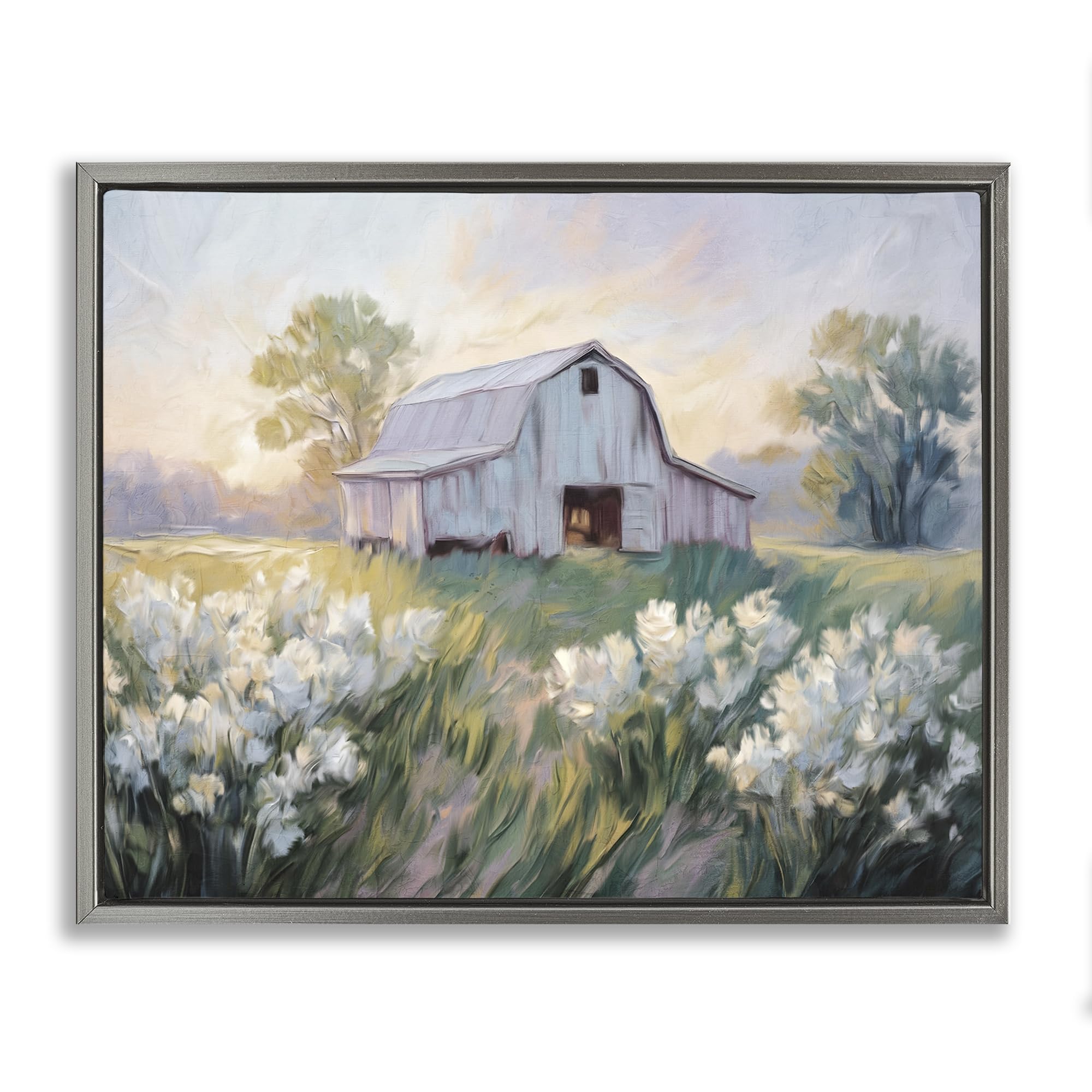 'Secluded Barn Landscape'| Floating Frame Canvas Art