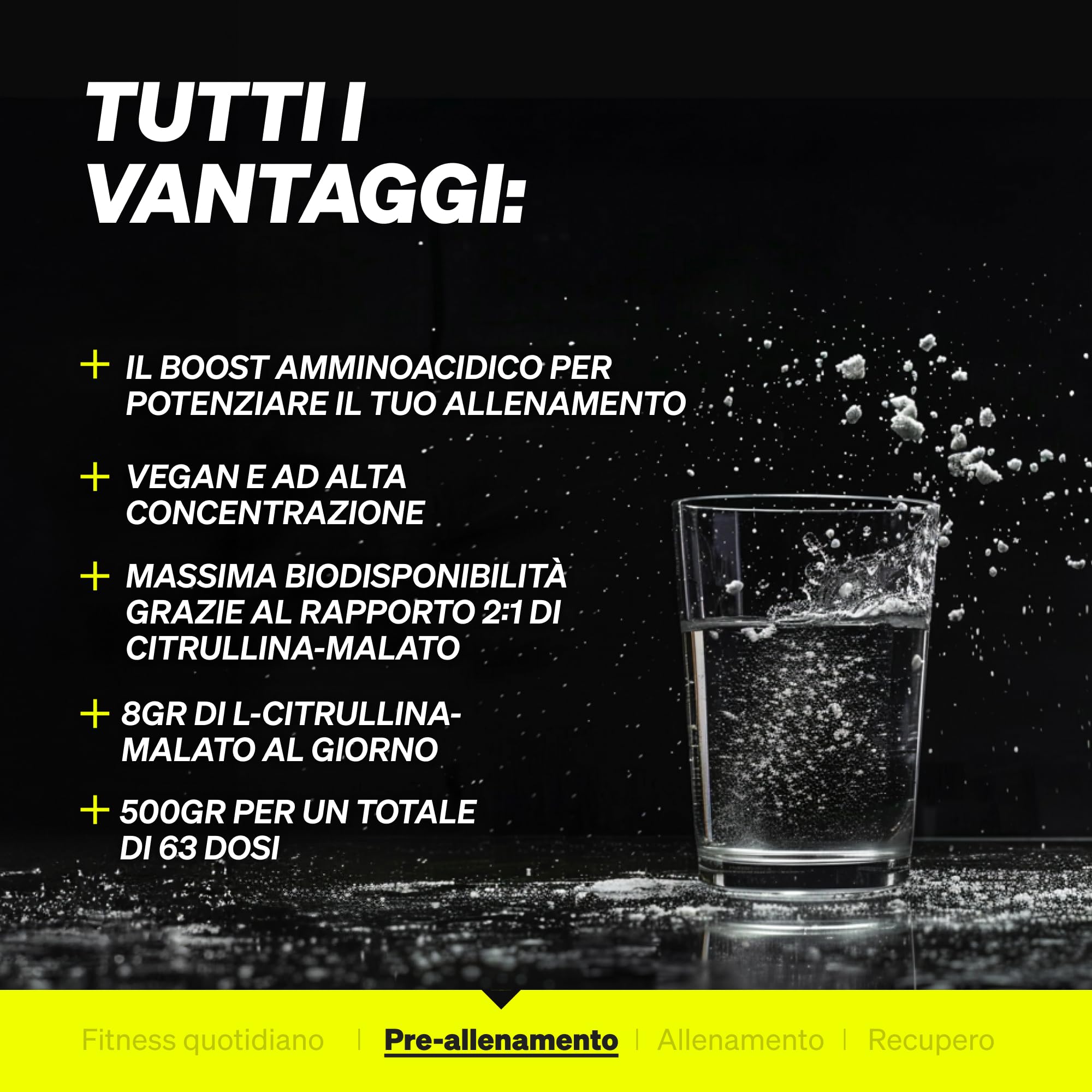 L-citrullina malato in polvere 2:1 – 500 g di polvere – ideale prima dello sport – vegano, elevata purezza, ad alto dosaggio, senza additivi – prodotto e testato in laboratorio in Germania
