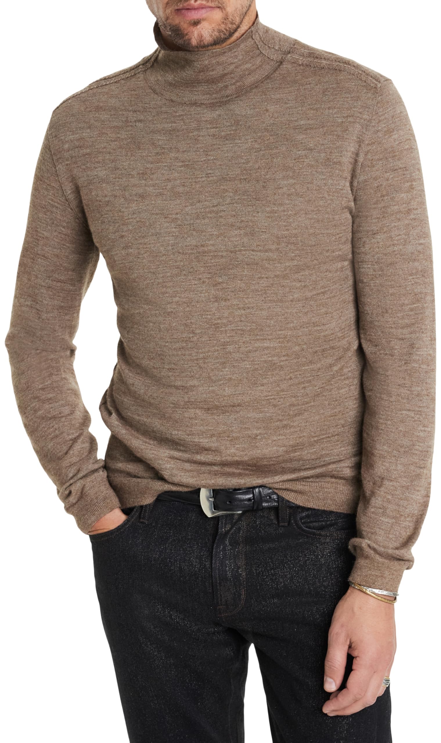John Varvatos Men's Alonte Sweater, Nutmeg, Medium