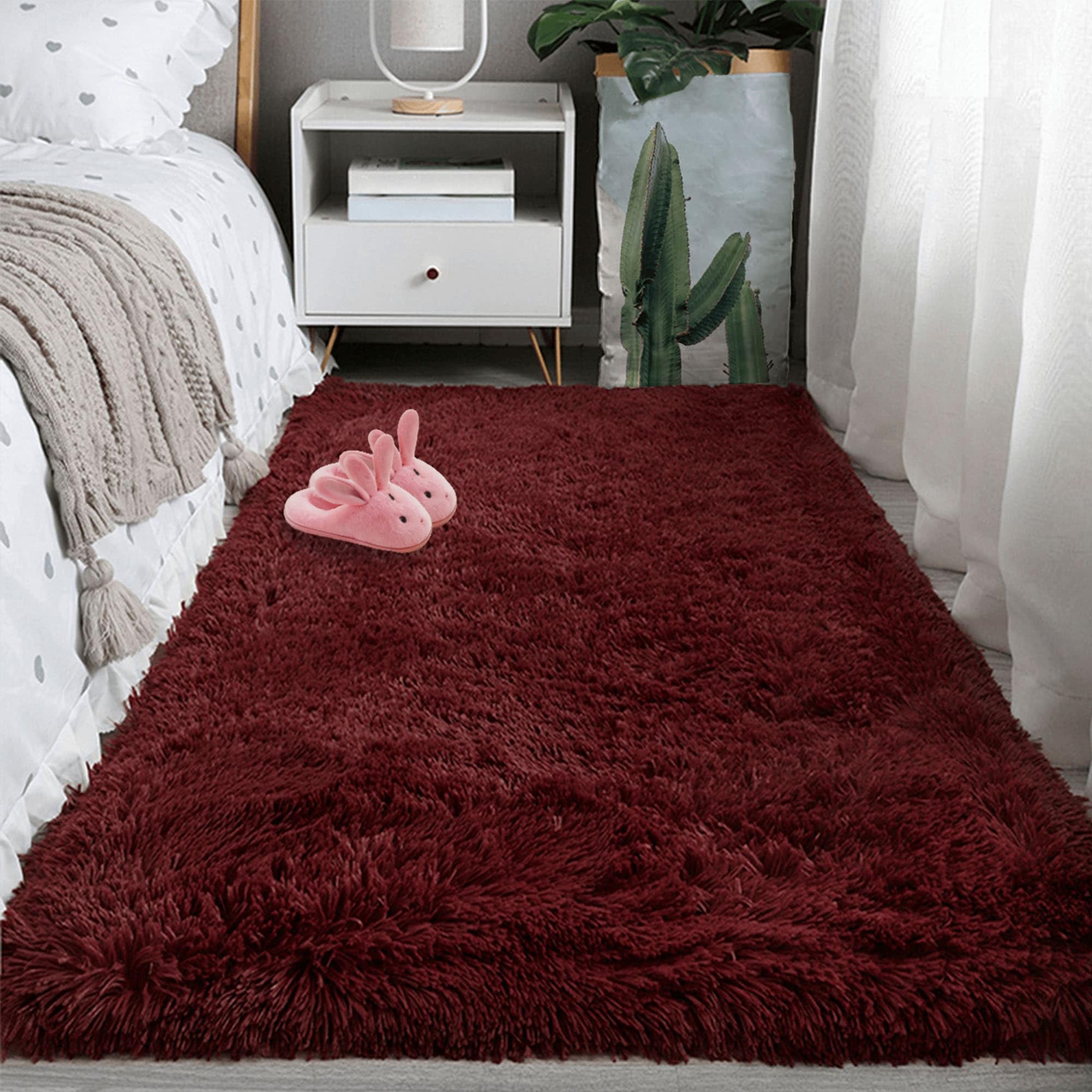 Tapis chambre lavable et antidérapant grand format moelleux