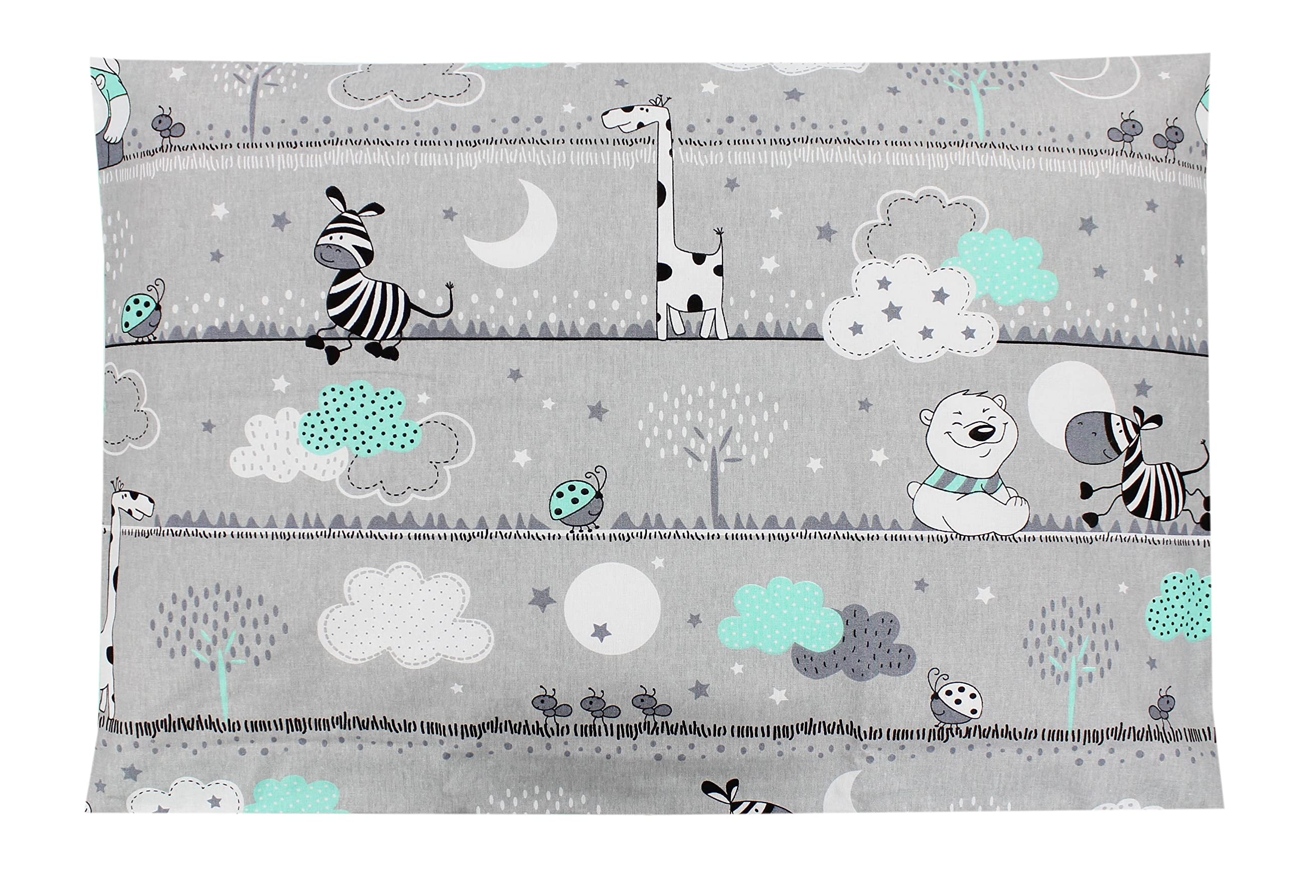 TupTam Children's Decorative Pillow Case Double Sided Design, Bear Mint green, 40 x 40 cm, 40 x 40 cm (Pack of 1) - Image 3