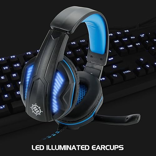 Miniatura 4 de Auriculares de PC para videojuegos para PS4 y ordenador con sonido envolvente 71 Auriculares de ordenador Voltaic PRO Esports con micrófono luz LED