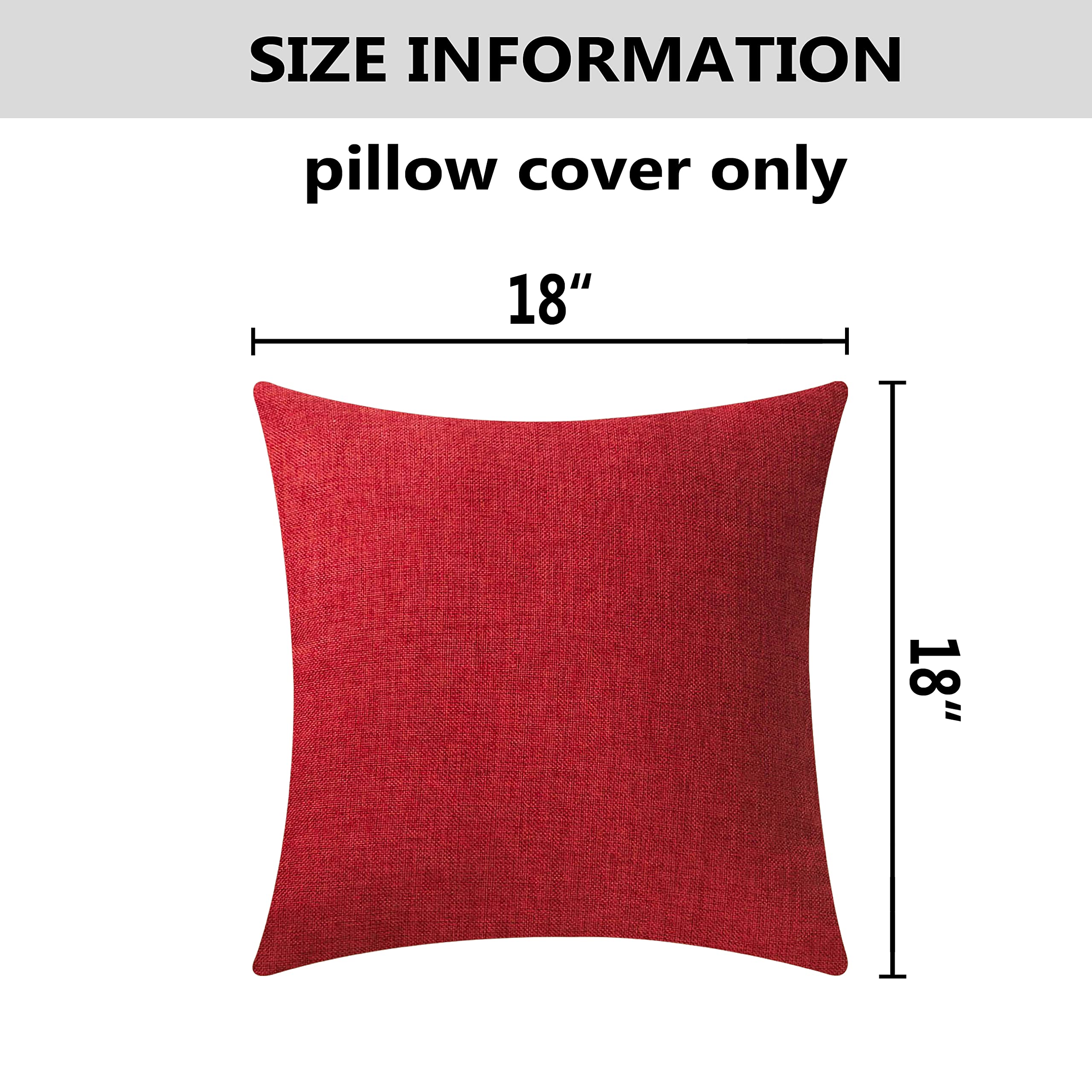 Amazon.com: Home Brilliant Pillow Covers 18x18 Decorative Linen