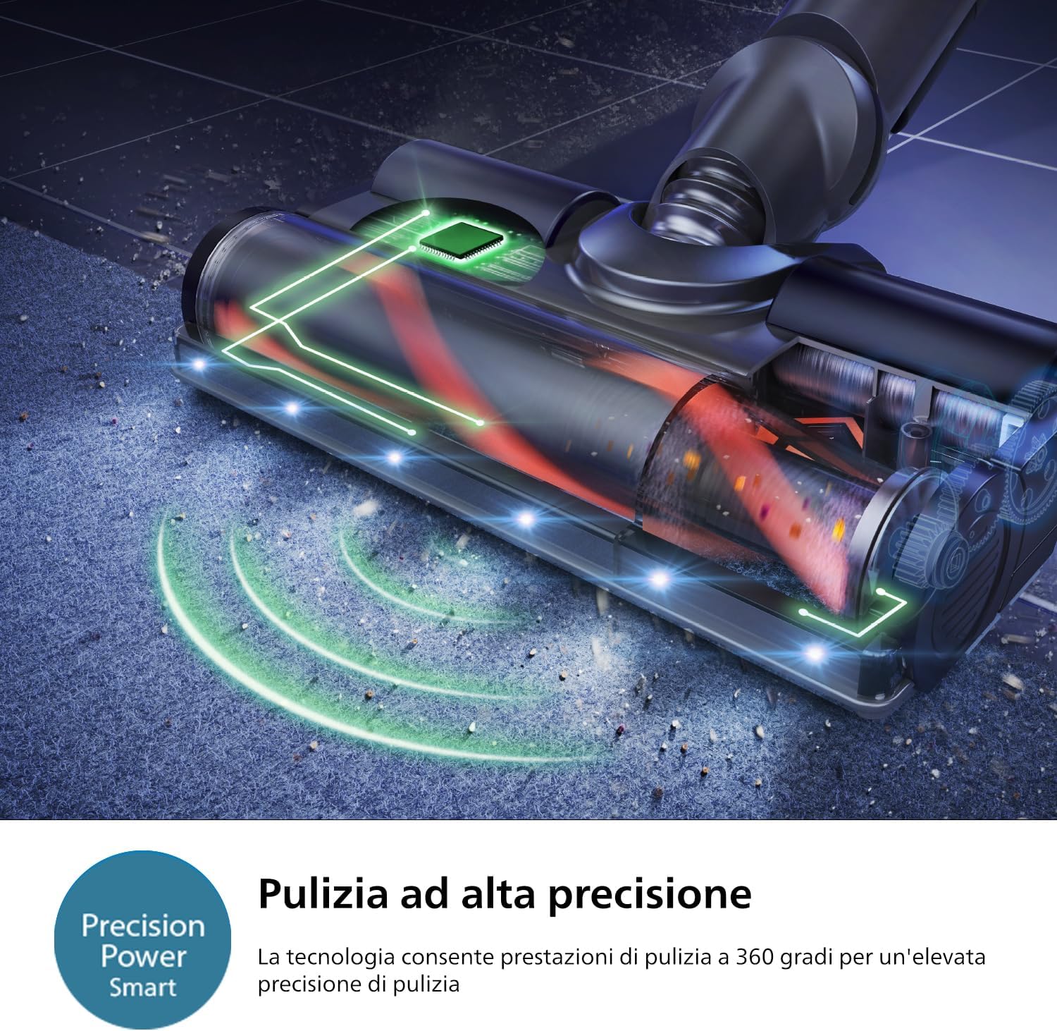 Philips 7000 Series Aspirapolvere senza filo Aqua Modello 2023 Aspirazione + Lavaggio 80 mins – Modulo Aqua - Immagine 4