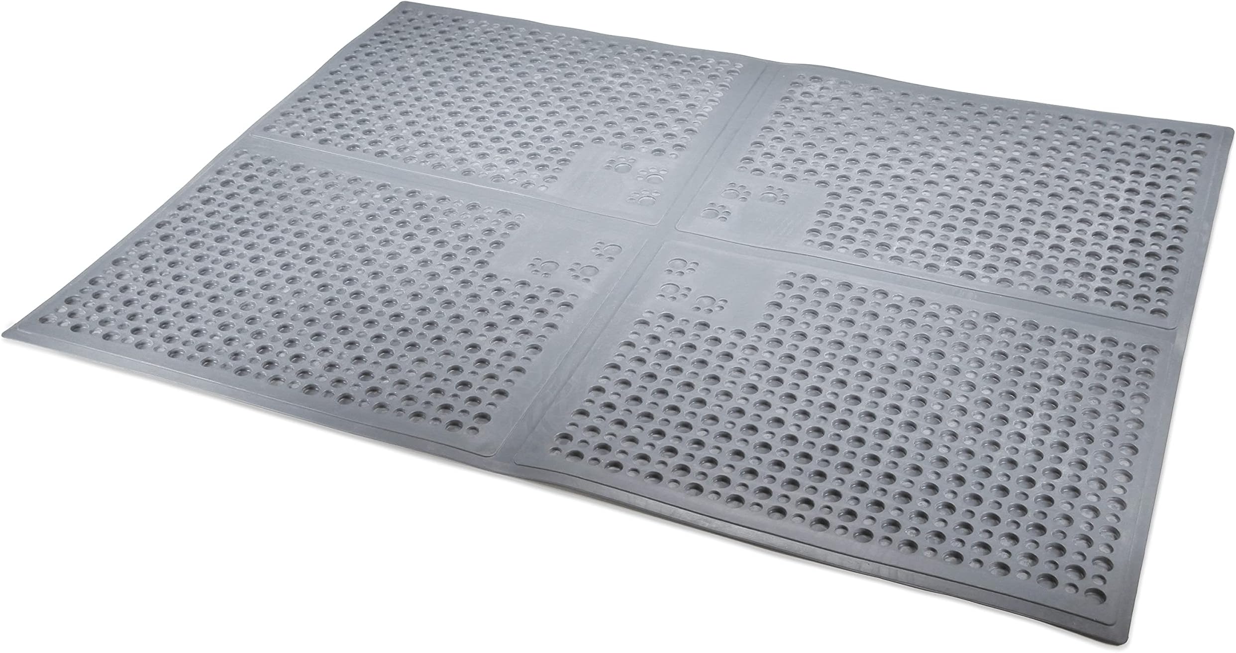Petlinks Purr-fect Paws Multipurpose Cat Litter Mat - Gray, Extra Large