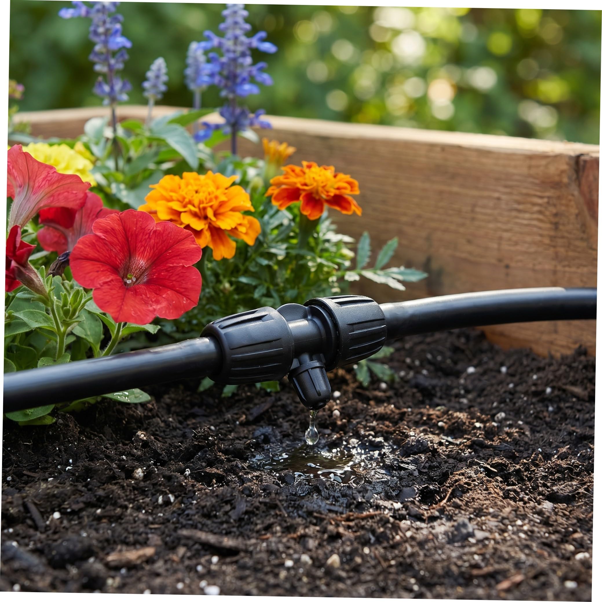 YARNOW Raccordi a T per Irrigazione a Goccia, Connettori per Tubo 1/2"-1/4", Struttura di Bloccaggio Sicura in Pp, 30 Pezzi per Giardino