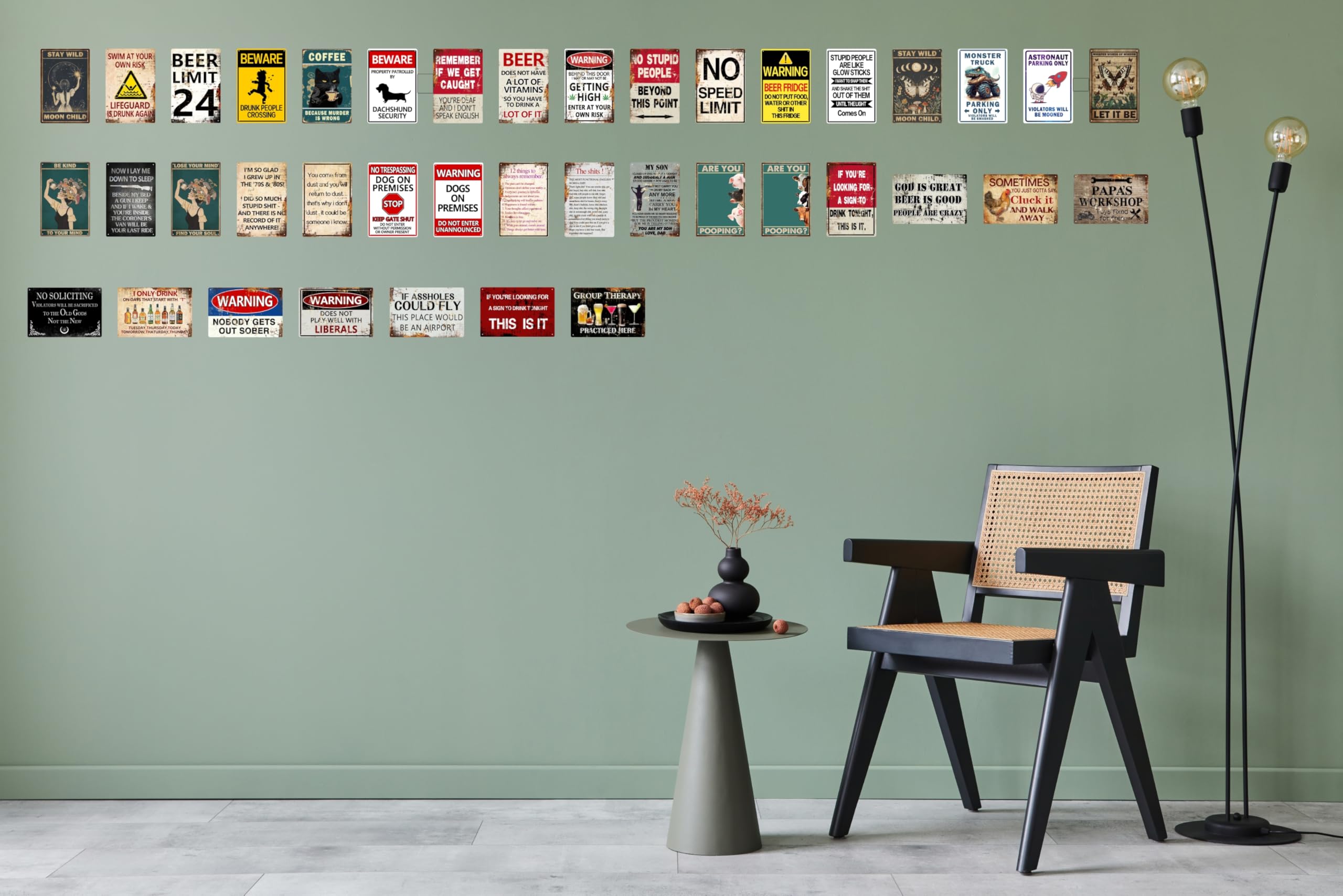 Letrero de metal para decoración de habitación con texto en inglés "Be Kind to Your Mind", diseño de hongos bohemios, decoración de pared, letreros de arte retro para decoración del hogar, regalos, 8