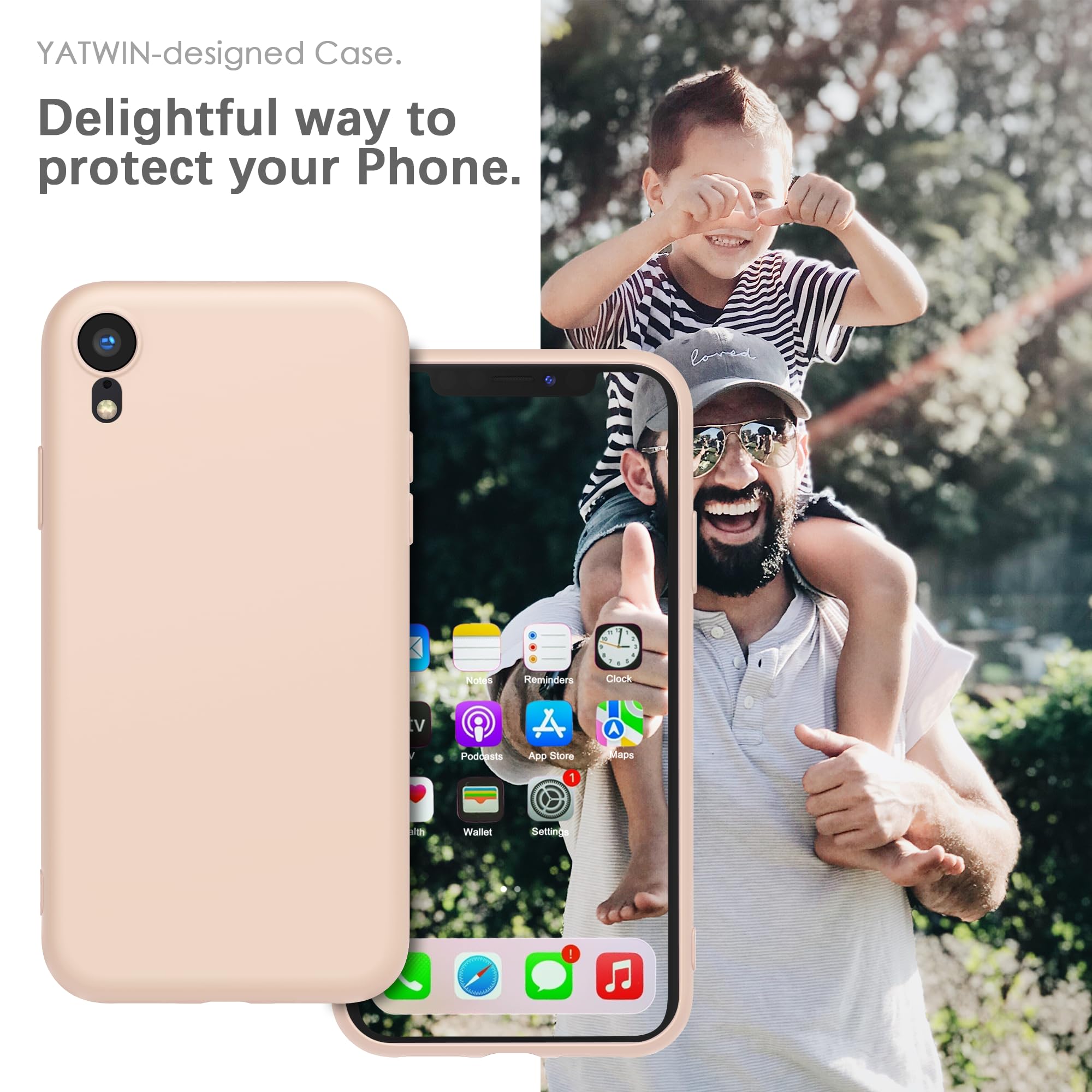 YATWIN Silicone Case for iPhone XR Soft-Touch, Shockproof, DustProof - Image 2