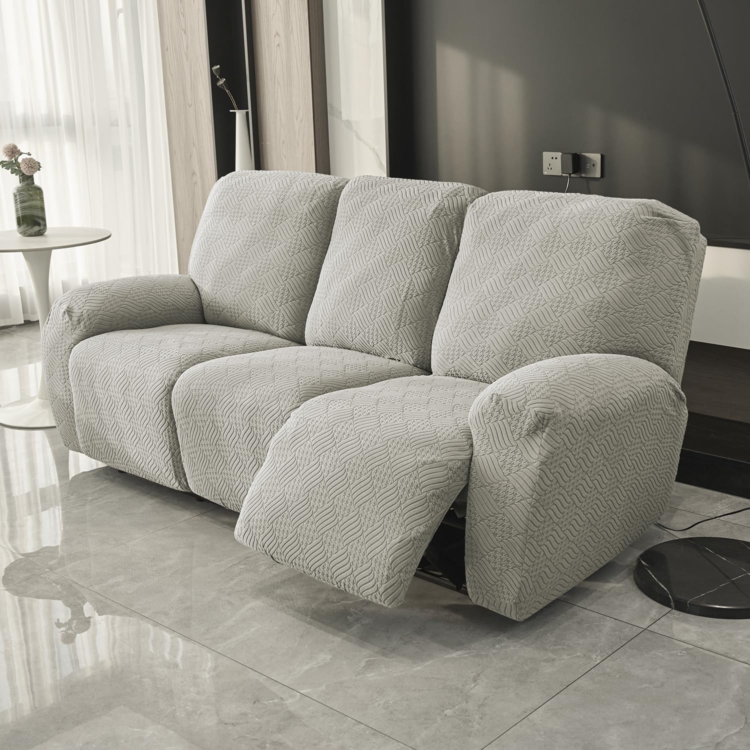 HOKIPO Recliner Sofa Cover - Navy Blue -19