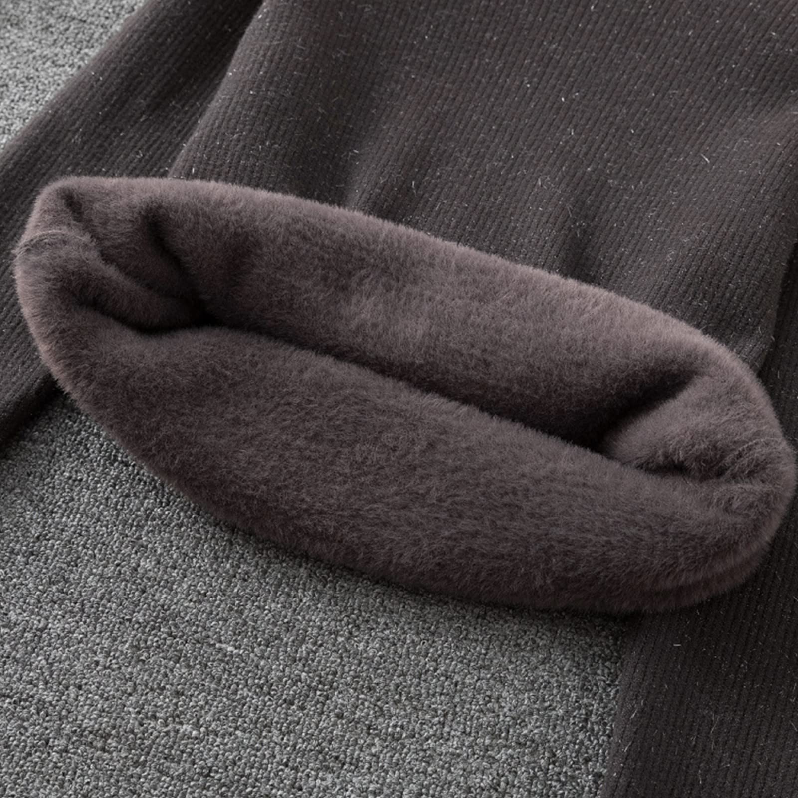 Suéter De Invierno Para Mujer - Señoras De La Moda Más Suéter Grueso De Terciopelo Color Puro Otoño E Invierno Jersey De Punto De Medio Cuello Alto Delgado Manga Larga Estiramiento Suave Calid