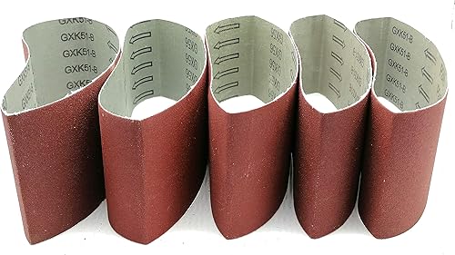 Miniatura 6 de Correas de lijado de 3 pulgadas x 21 pulgadas, granos 3204006008001000, herramienta de lijadora de banda para carpintería, pulido de metal, paquete