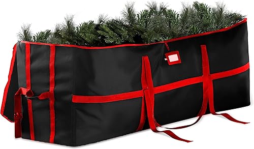 Miniatura 9 de ZOBER - Bolsa de almacenamiento para árbol de Navidad con apertura extra ancha, se adapta a hasta 2,3 m. Árboles artificiales altos, desmontables,