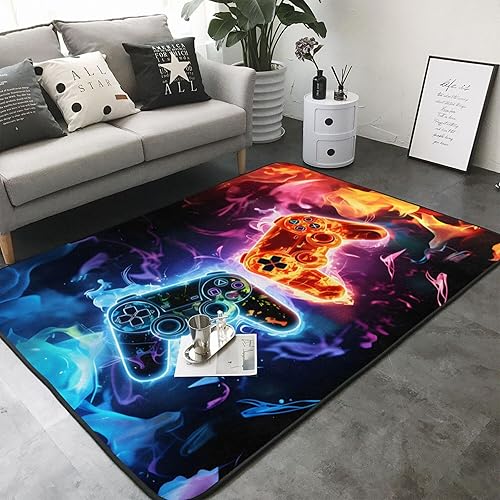 Alfombra de juegos para niños, 4 x 6 pies, lavable y colorida, para cuarto de bebé, ultra suave, antideslizante, para interiores, dormitorio, sala