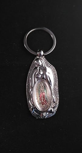 Miniatura 4 de Nuestra Señora de Guadalupe, bautizo/Primera Comunión regalo plata Llaveros de memoria 12 Pack de Fiesta. Recuerdos de mi bautizo/Primera Comunión