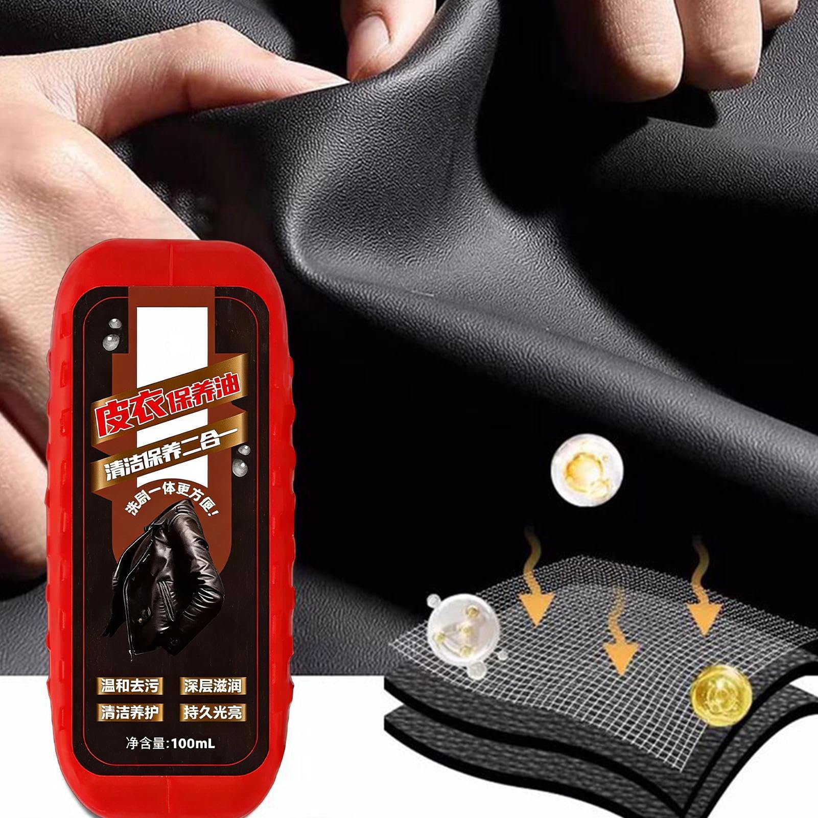 Lederreiniger & Pfleger Schützende Und Sanfte Tiefenreinigung Sicher | Autoinnenreiniger Mit Glanzauffrischer Für Schuhe Taschen Möbel Autopolster & Accessoires