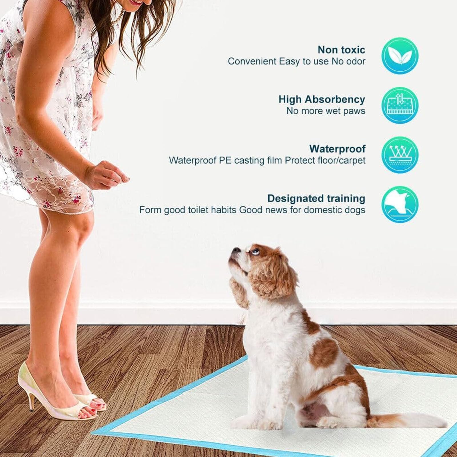200 Stück Töpfchen-Trainingspads Für Haustiere, Welpen-Pads, Schnell Absorbierende Trainingspads, Hunde-Pads, Einweg-PIPI-Pads Für Welpen