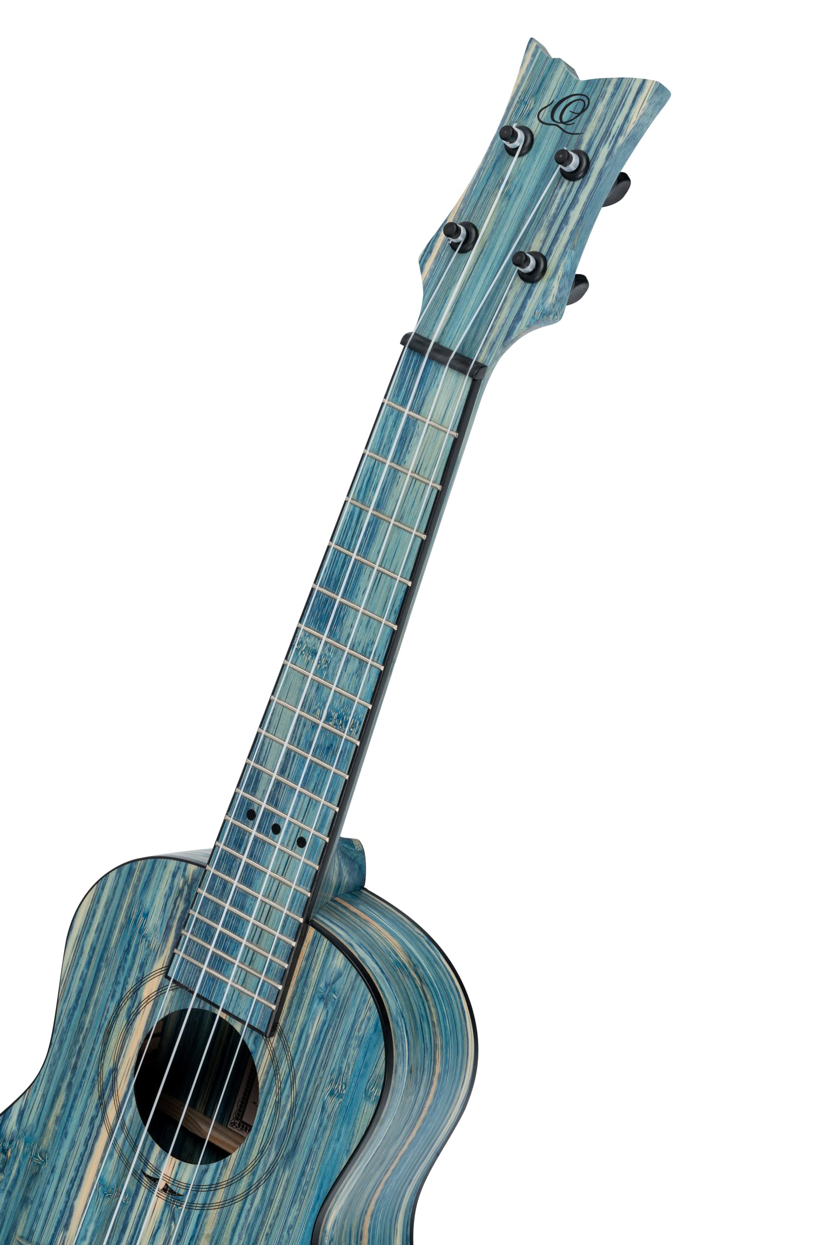 Ortega Guitars Ukulélé Concert Acoustique – Série Bamboo – Housse Incluse – Bambou, Bleu (RUSWB-CC)