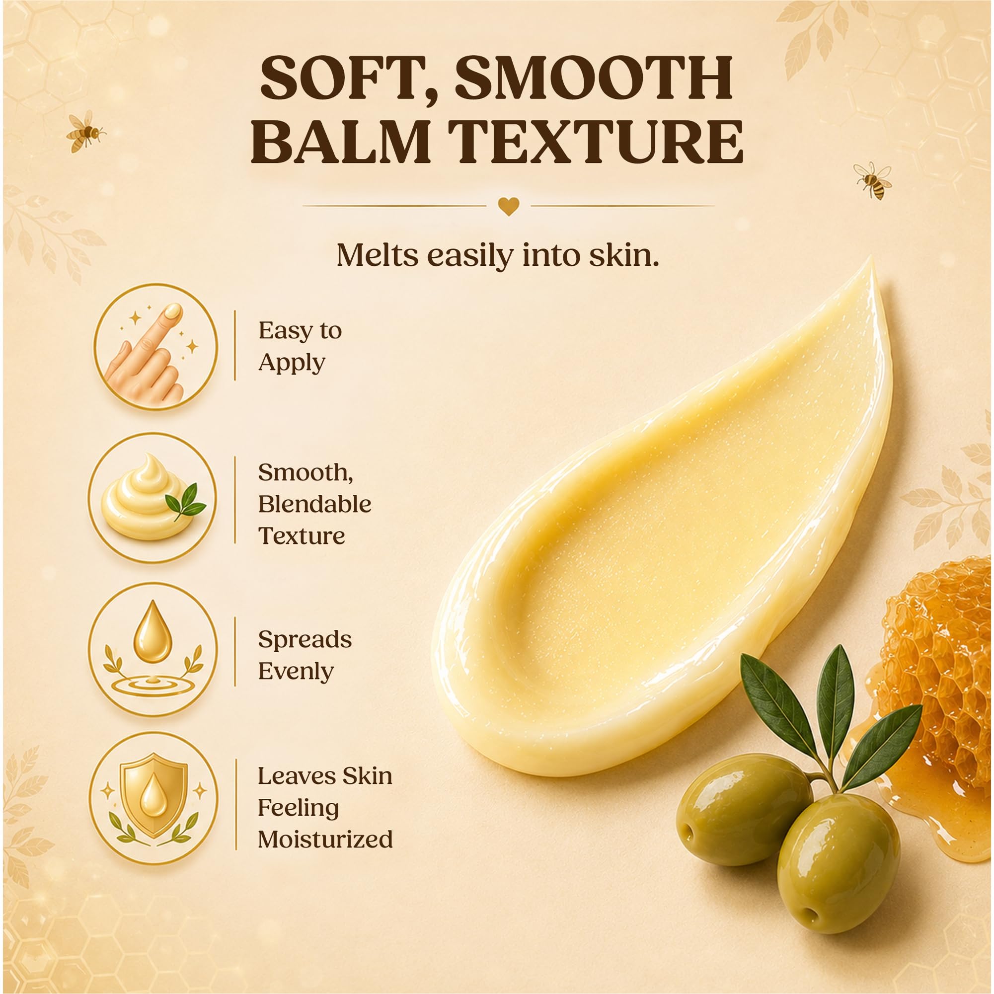 Sweet Bee Magic Organic Honey Bee Balm for Face, Skin & Body - All in One Honey Balm - Beeswax Body Moisturizer - All Natural Aid - 1 jar (2oz) Product Image 6