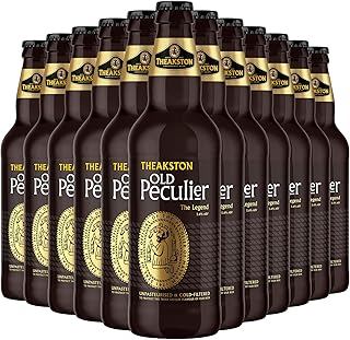 Theakstons Old Peculier Beer Mulitpack | 12 x 500ml Glass Beer Bottles | 5.6% ABV | A Specialist English Beer with Rich & Fruity Flavours