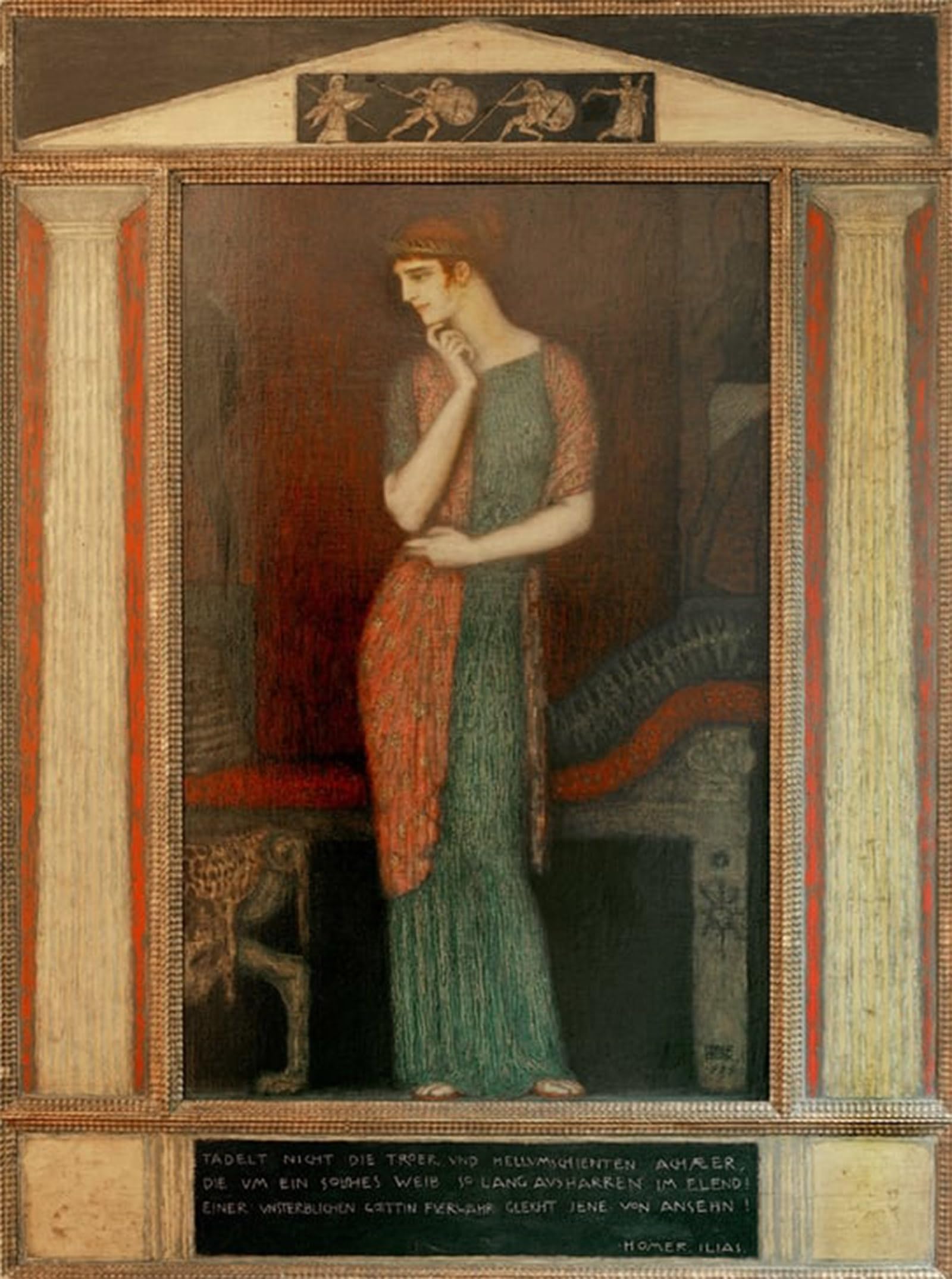 SERENDIPITP Aesthetic Poster Photo Wall Print Retro Picture Helena by Franz von Stuck Modern Wall Artwork for Home Decor 60x90cm