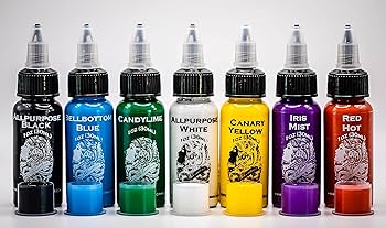 Amazon.co.jp: Bloodline タトゥーインク 7色セット 30ml