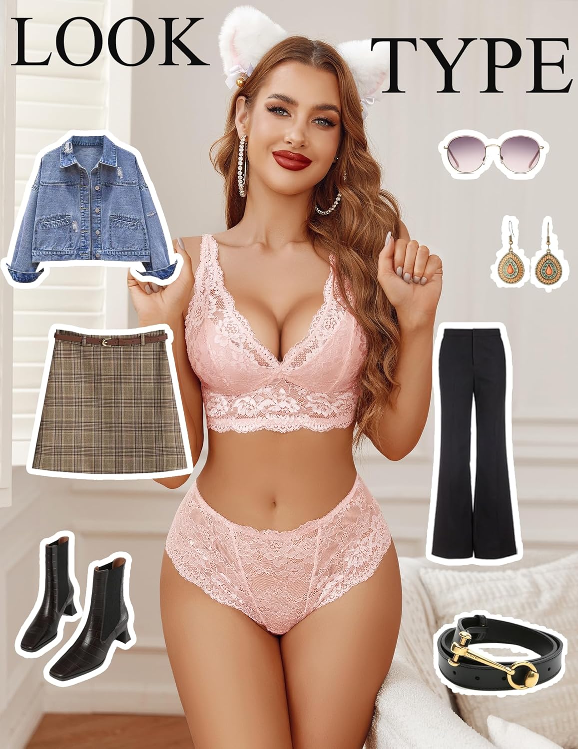 Avidlove Lingerie Set for Women Lace Bra and Panty Sets Sexy Underwear Bralettes Lingerie Outfits - Image 4