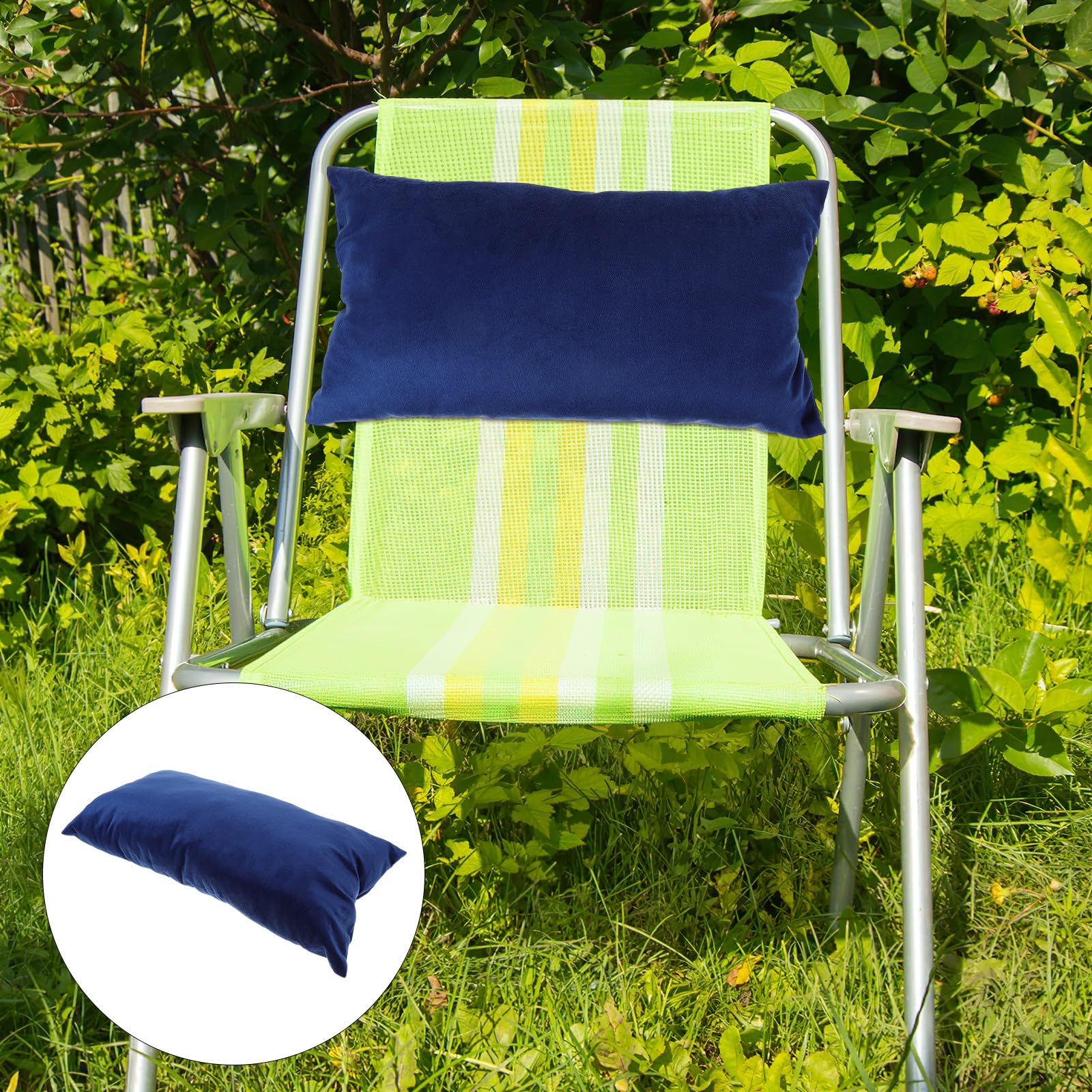 Cuscino Poggiatesta per Sedia Reclinabile Pieghevole, Imbottitura Ergonomica per Collo e Testa, Accessorio Elastico Adatto per Sedie da Giardino e Spiaggia
